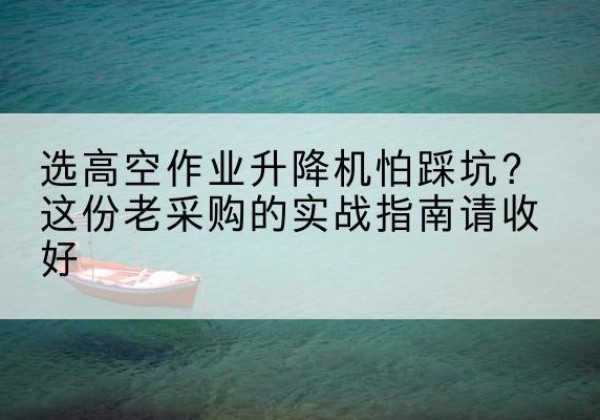 临安高空作业升降机厂家推荐-选高空作业升降机怕踩坑？这份老采购的实战指南请收好